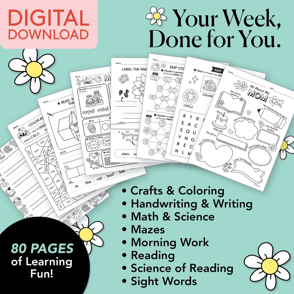 Printable First Grade May Week 1 Resources