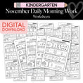 Load image into Gallery viewer, Printable Kindergarten November Daily Morning Work
