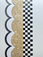 gold glitter classroom border