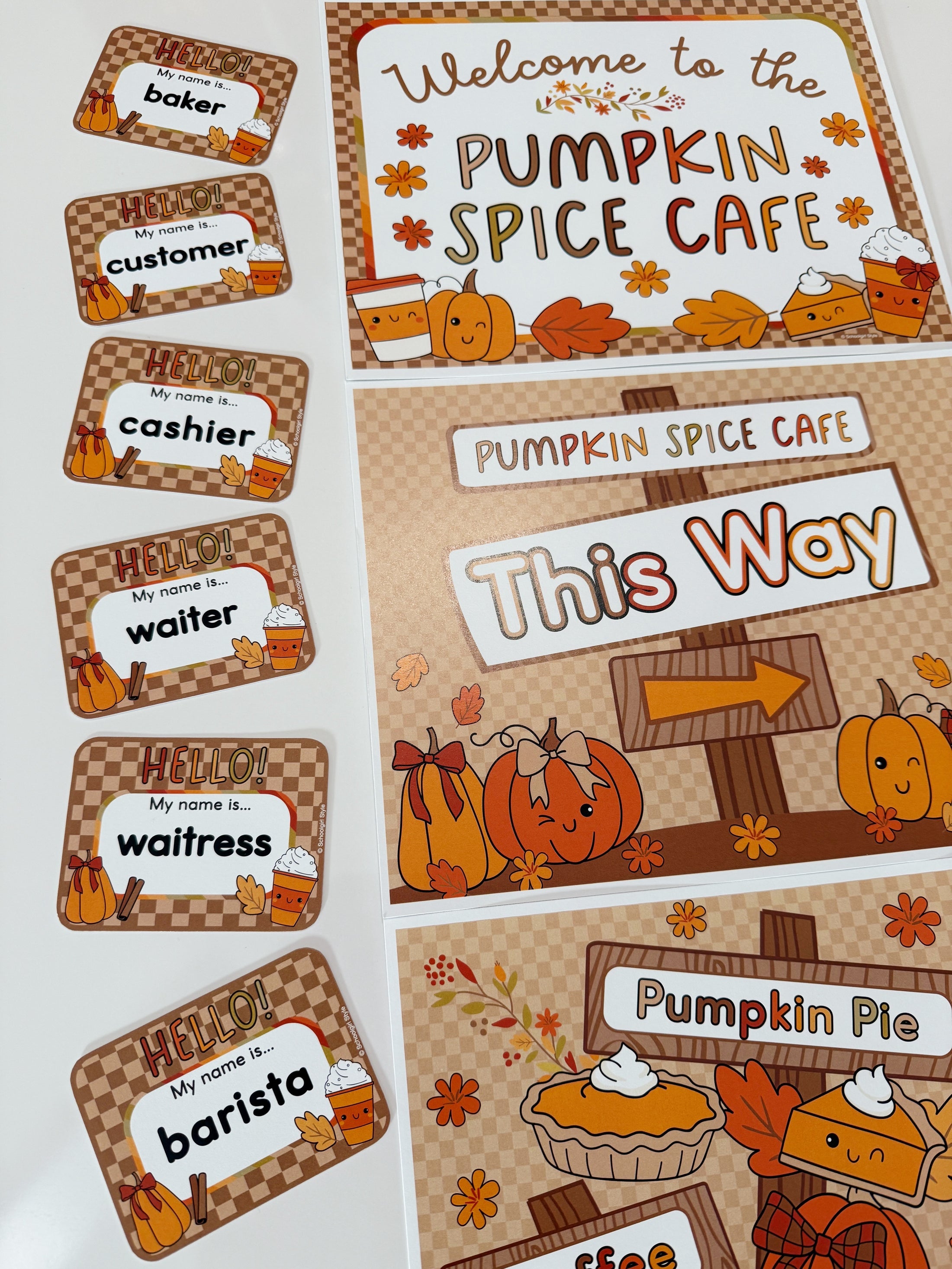 Printable November Dramatic Play Pumpkin Spice Cafe