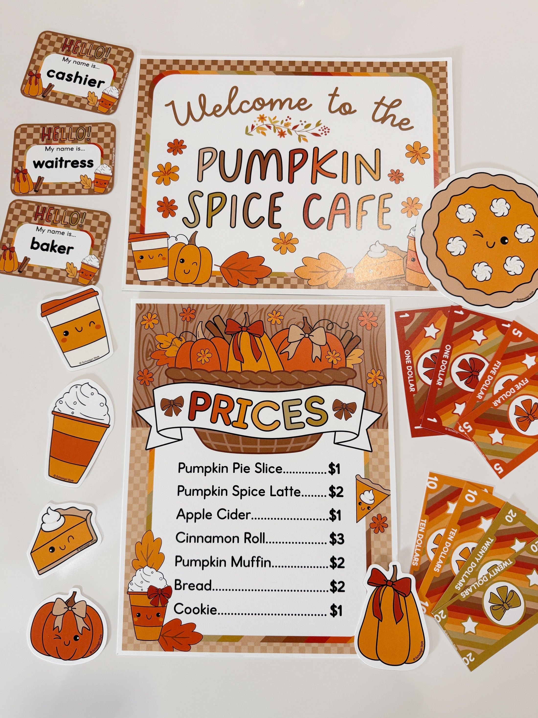 Printable November Dramatic Play Pumpkin Spice Cafe
