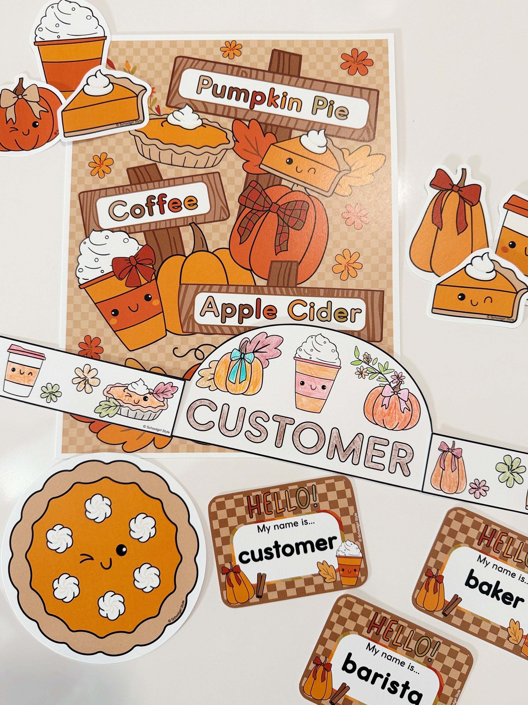 Printable November Dramatic Play Pumpkin Spice Cafe