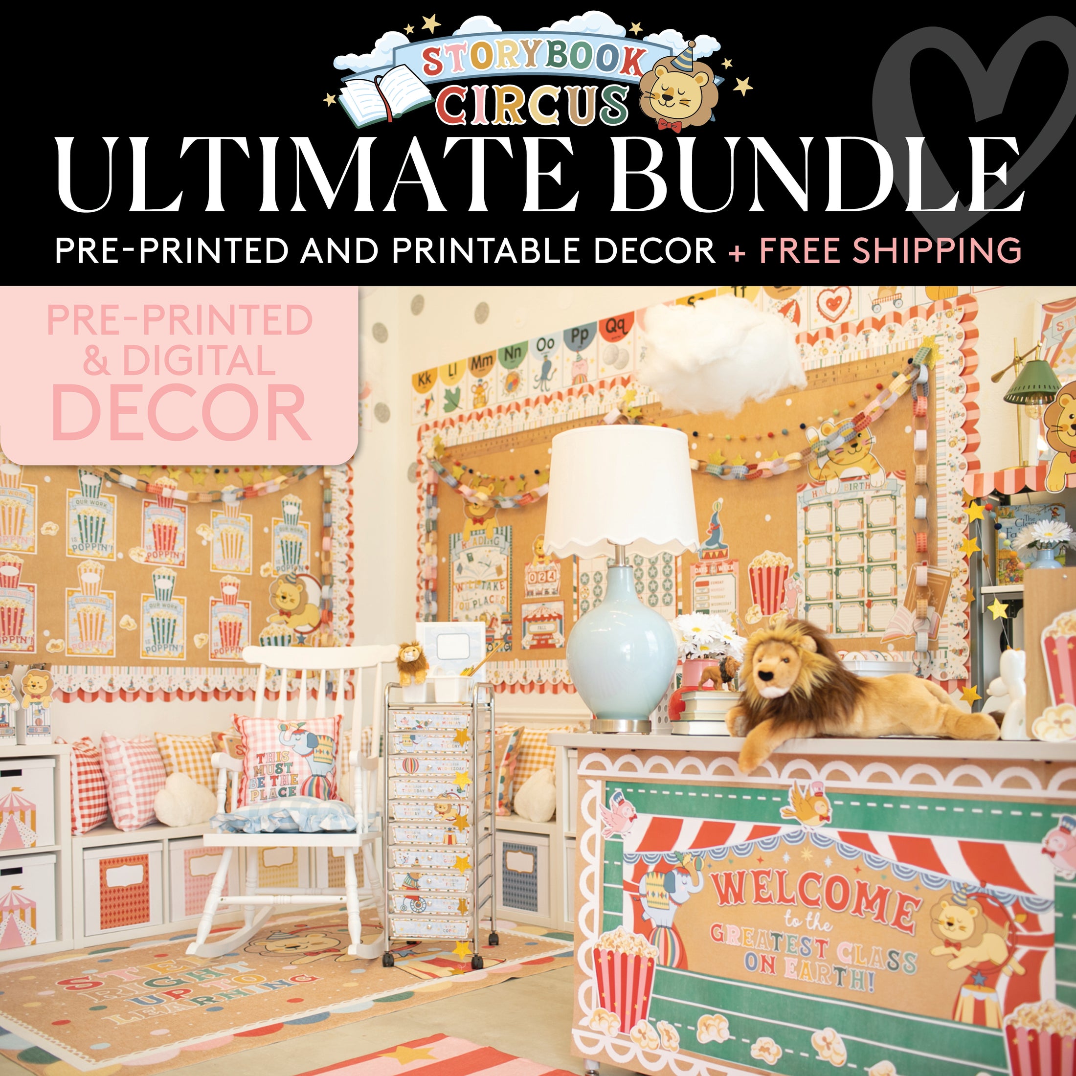 Storybook Circus Ultimate Pre-Printed and Printable Classroom Decor Bundle