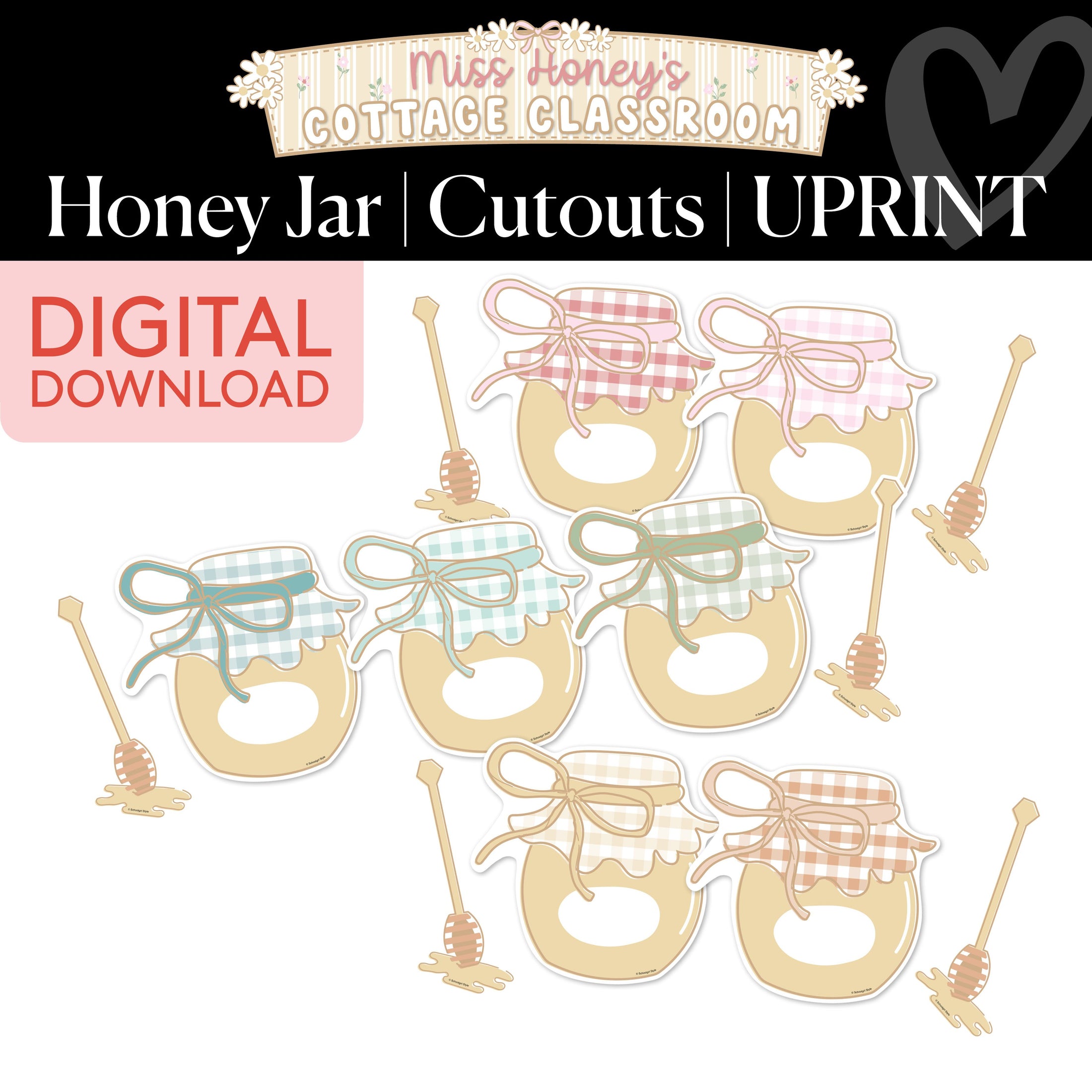Printable Calming Honey Jar Cutouts | Miss Honey's Cottage Classroom