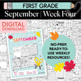 Load image into Gallery viewer, Printable First Grade September Week 4 Resources
