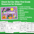 Load image into Gallery viewer, Printable First Grade October Daily Math Worksheets
