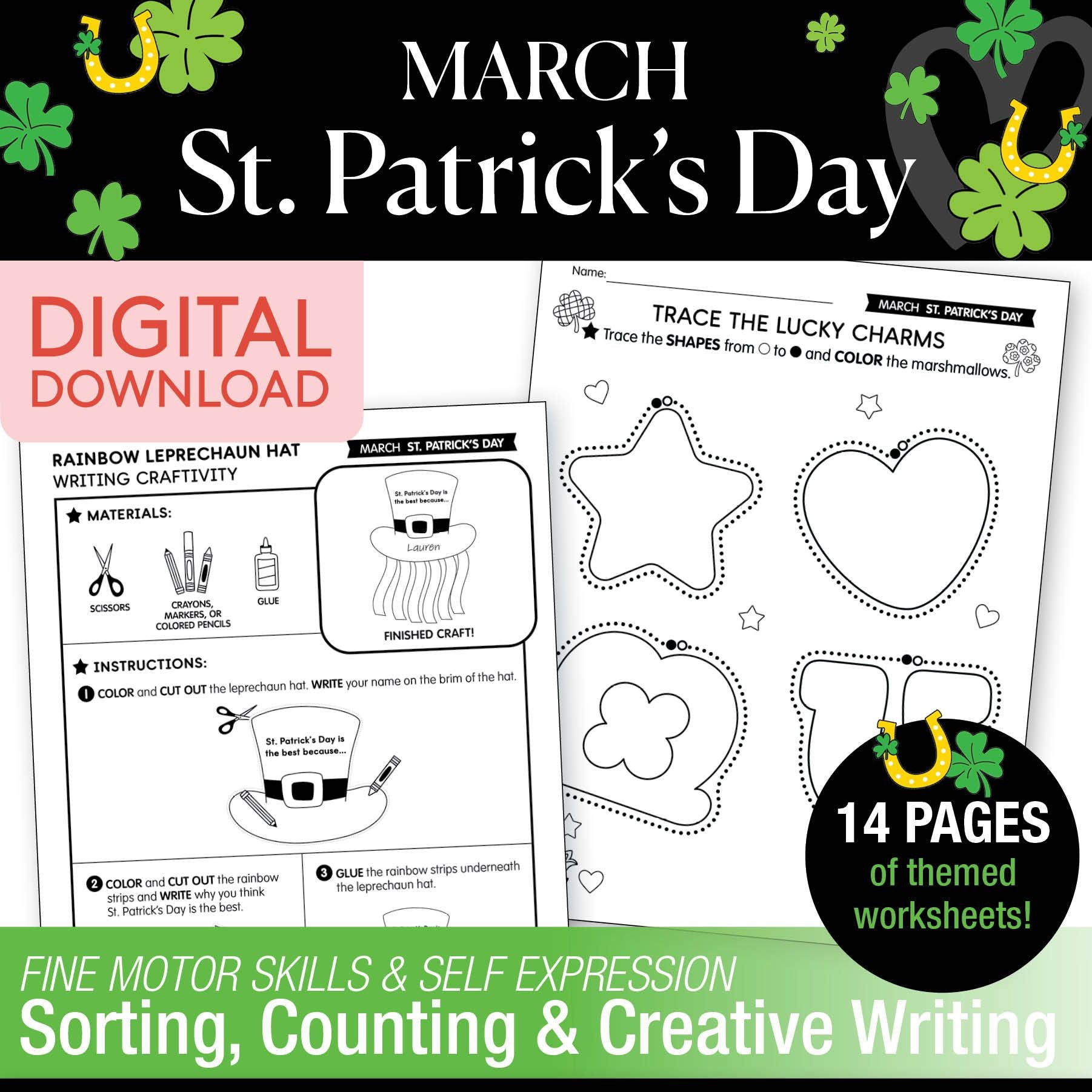 Printable March St. Patrick's Day Activity Pack