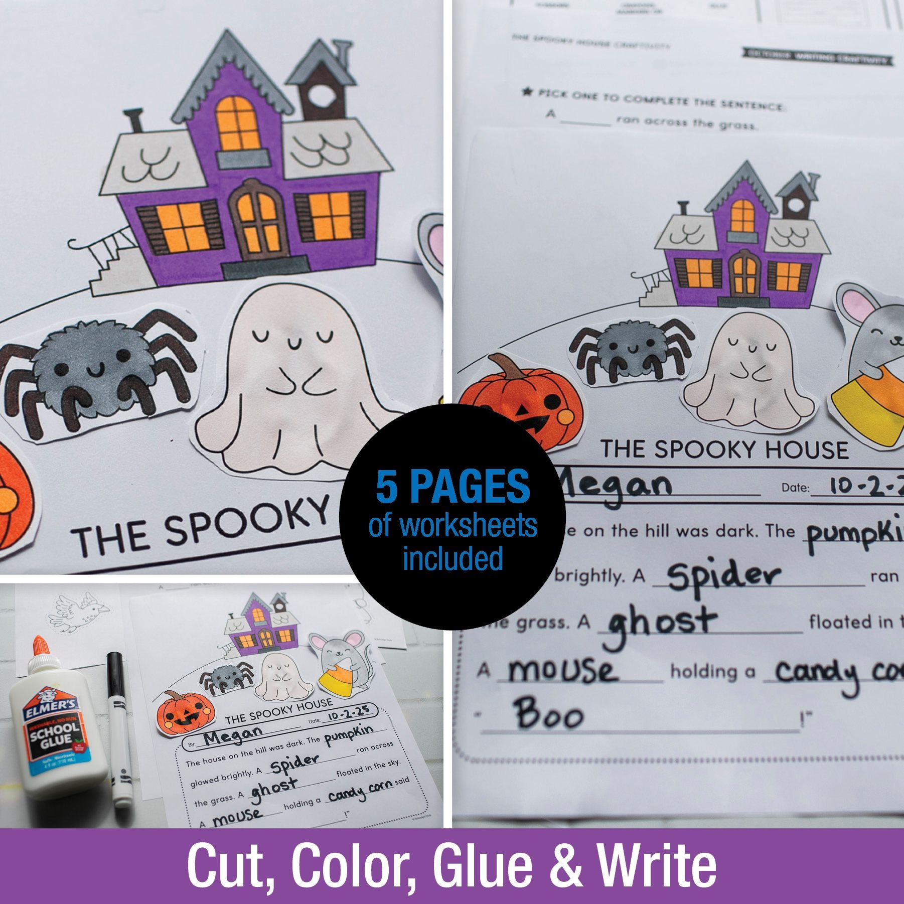Printable The Spooky House Craftivity