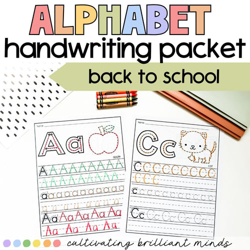 Letter Recognition and Handwriting Packet | Alphabet Review Worksheets | Tracing
