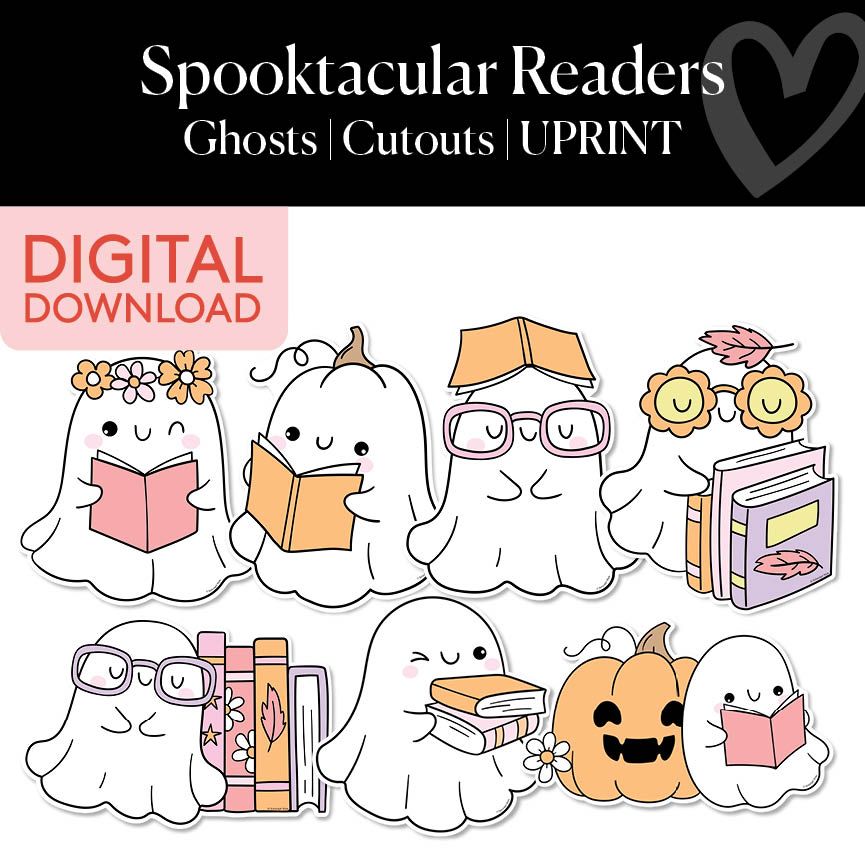 Ghosts | Printable Halloween Cutouts | Spooktacular Readers