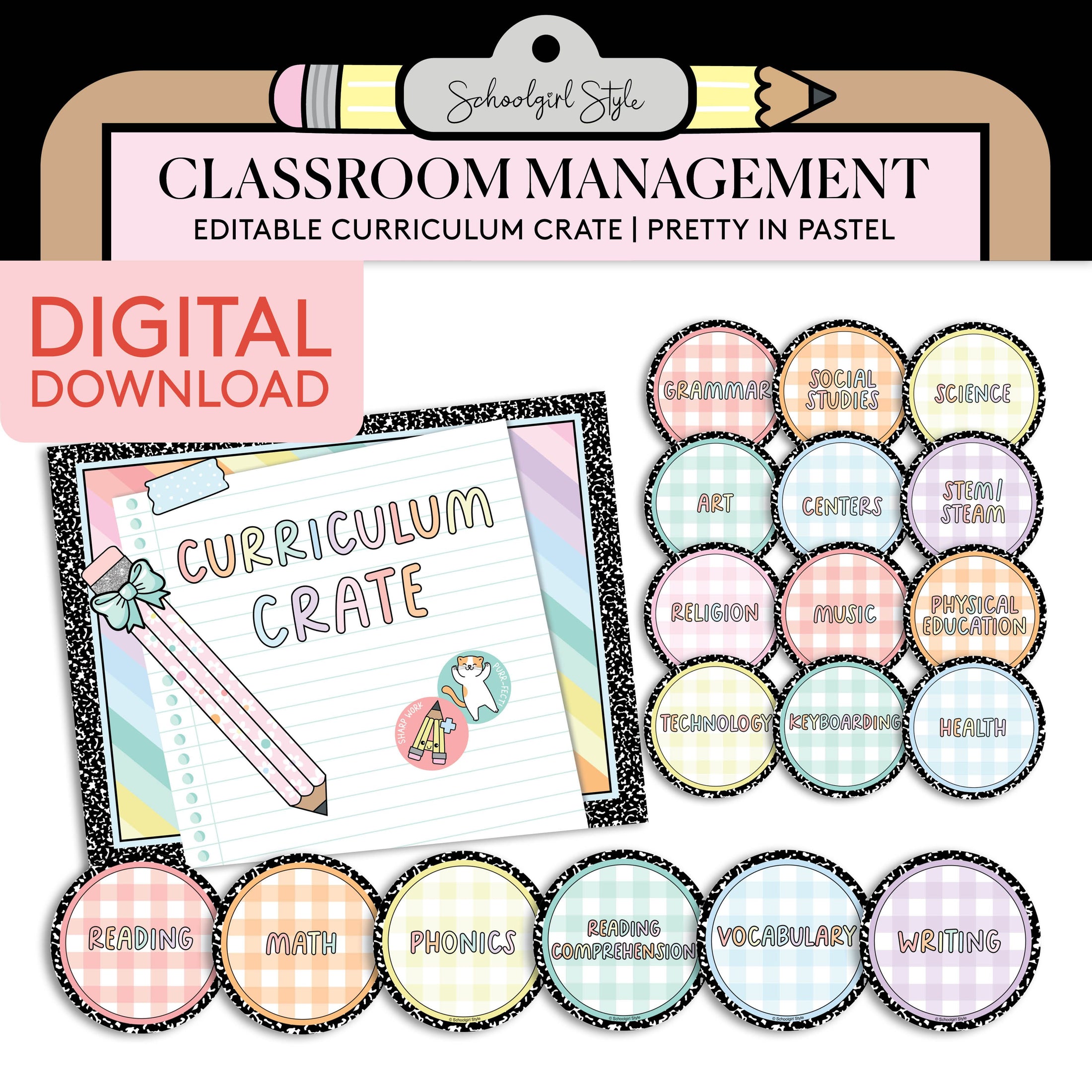 Printable Pastel Curriculum Crate | Pretty In Pastel