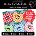 Load image into Gallery viewer, Stacked Rainbow Apples Classroom Mat by Schoolgirl Style
