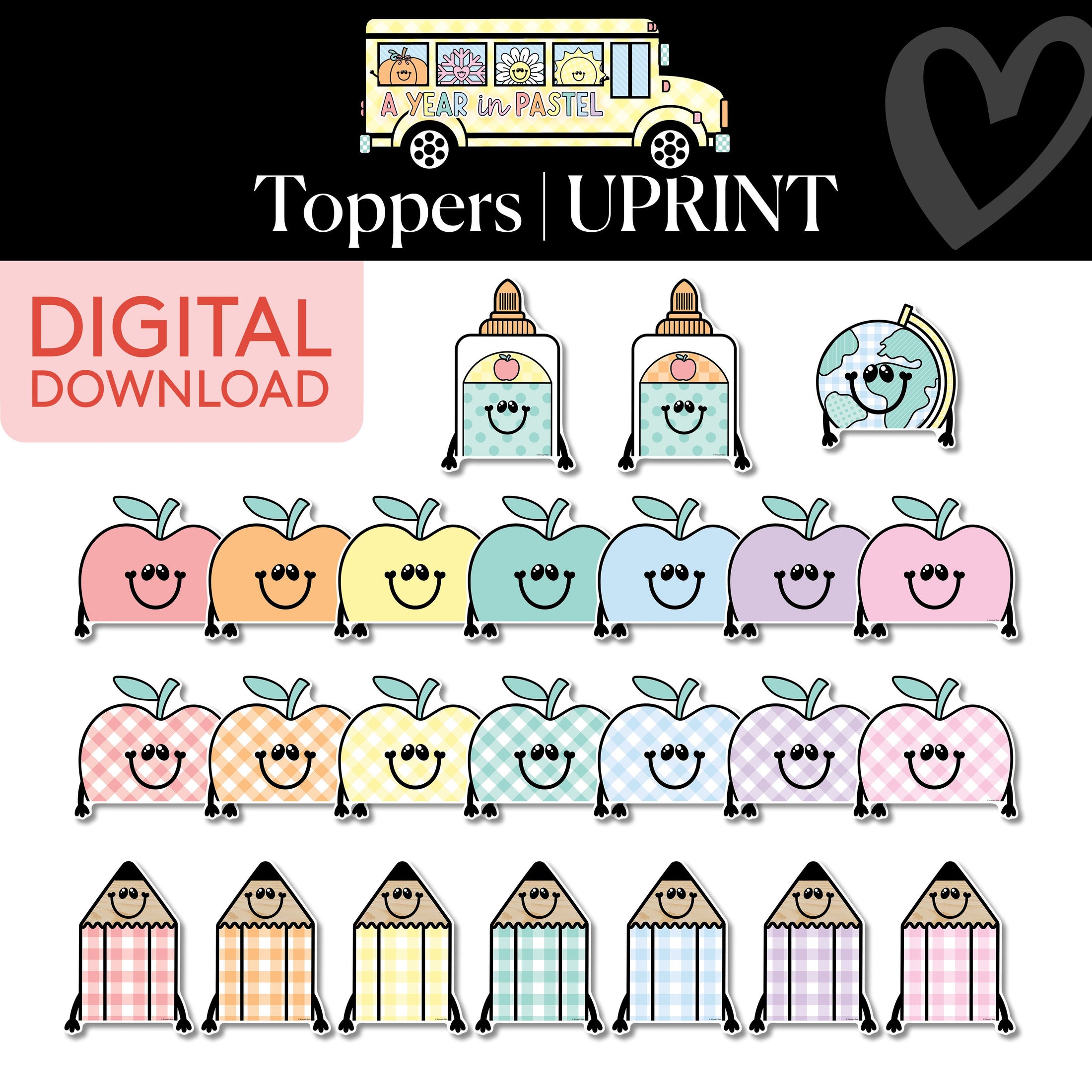 Printable Assorted Topper Cutouts | A Year In Pastel