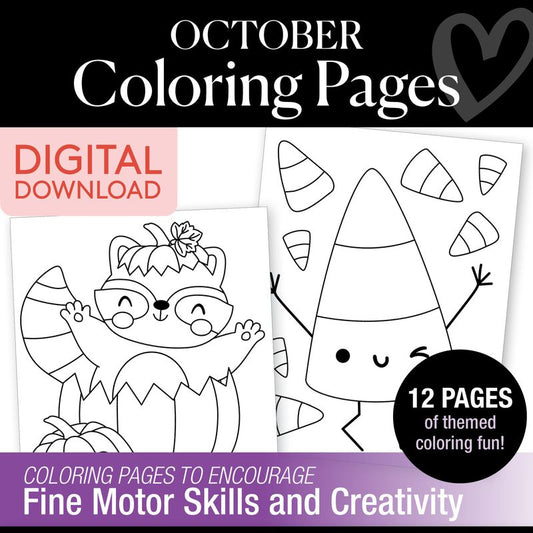 Free Printable October Coloring Pages Pack 2