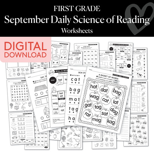 First Grade September Daily Science of Reading