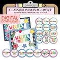 Load image into Gallery viewer, Printable Editable Weekly Prep Bin | 90s Teacher
