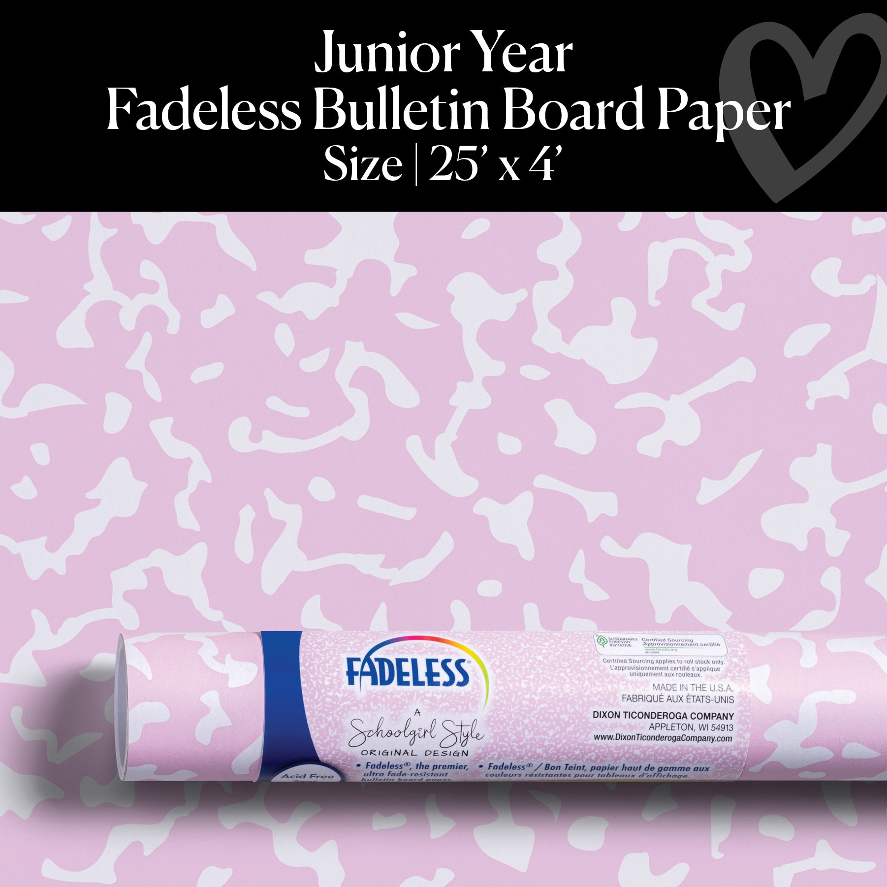 Pink Composition Bulletin Board Paper for Classrooms – Schoolgirl Style