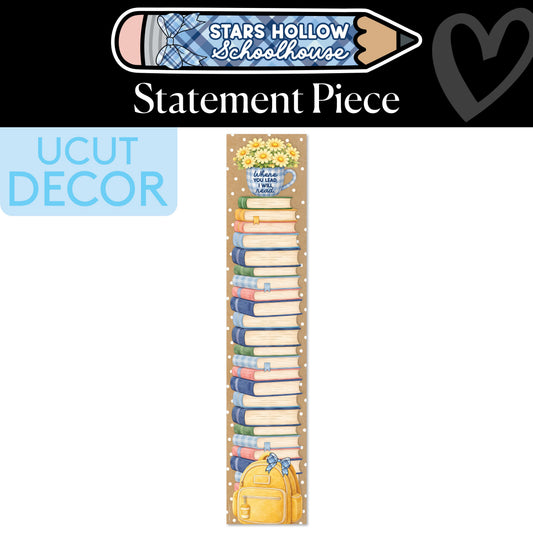 I Will Read Book Stack Statement Piece | Stars Hollow Schoolhouse
