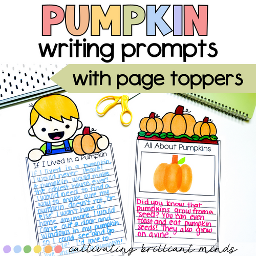 Pumpkin Writing Craft | Fall | Writing Prompts | Autumn | Page Toppers