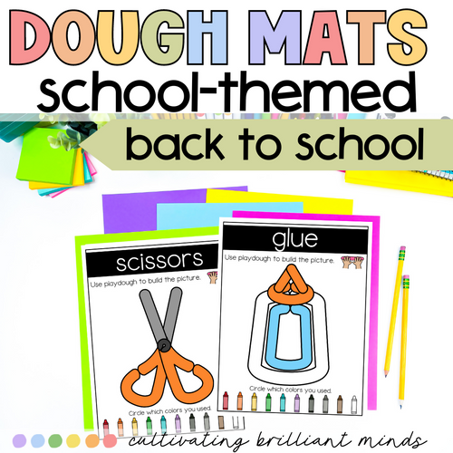 Back to School Dough Mats | Fine Motor Skills | Playdough Activities | Centers