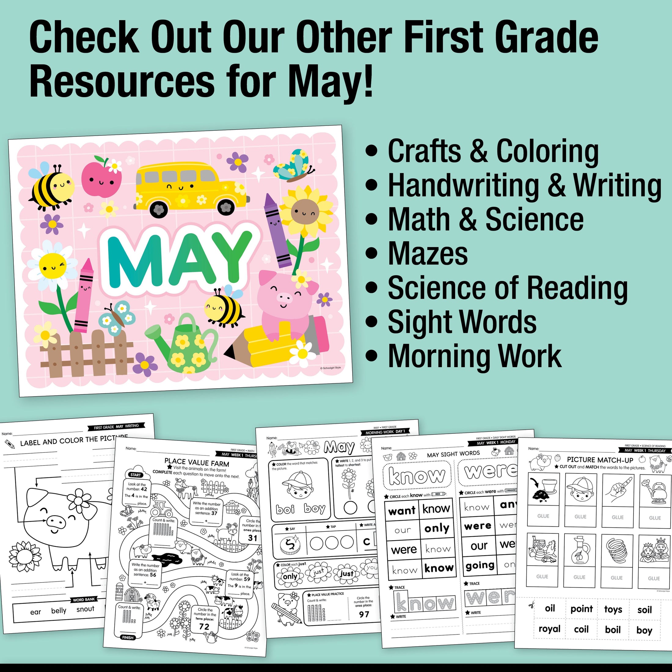 Printable First Grade May Daily Reading
