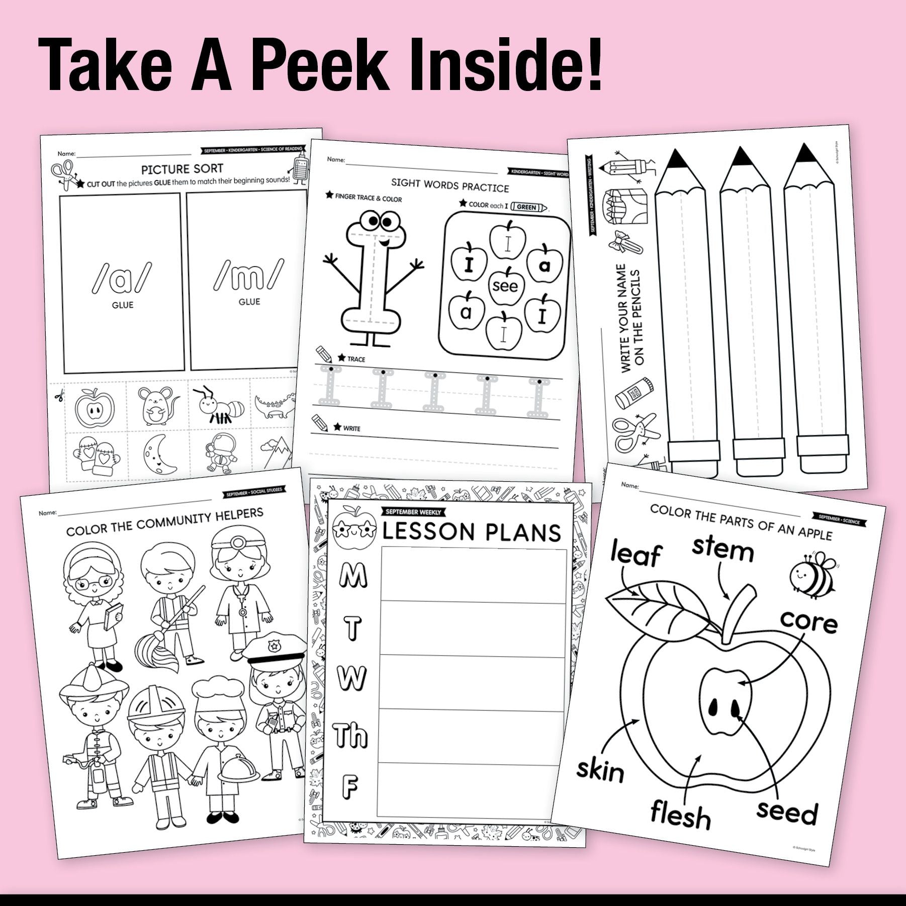 Big Book of September Kindergarten Thematic Unit Bundle