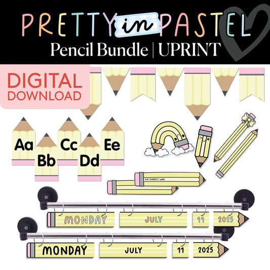 Printable Pastel Pencil Bundle | Pretty in Pastel