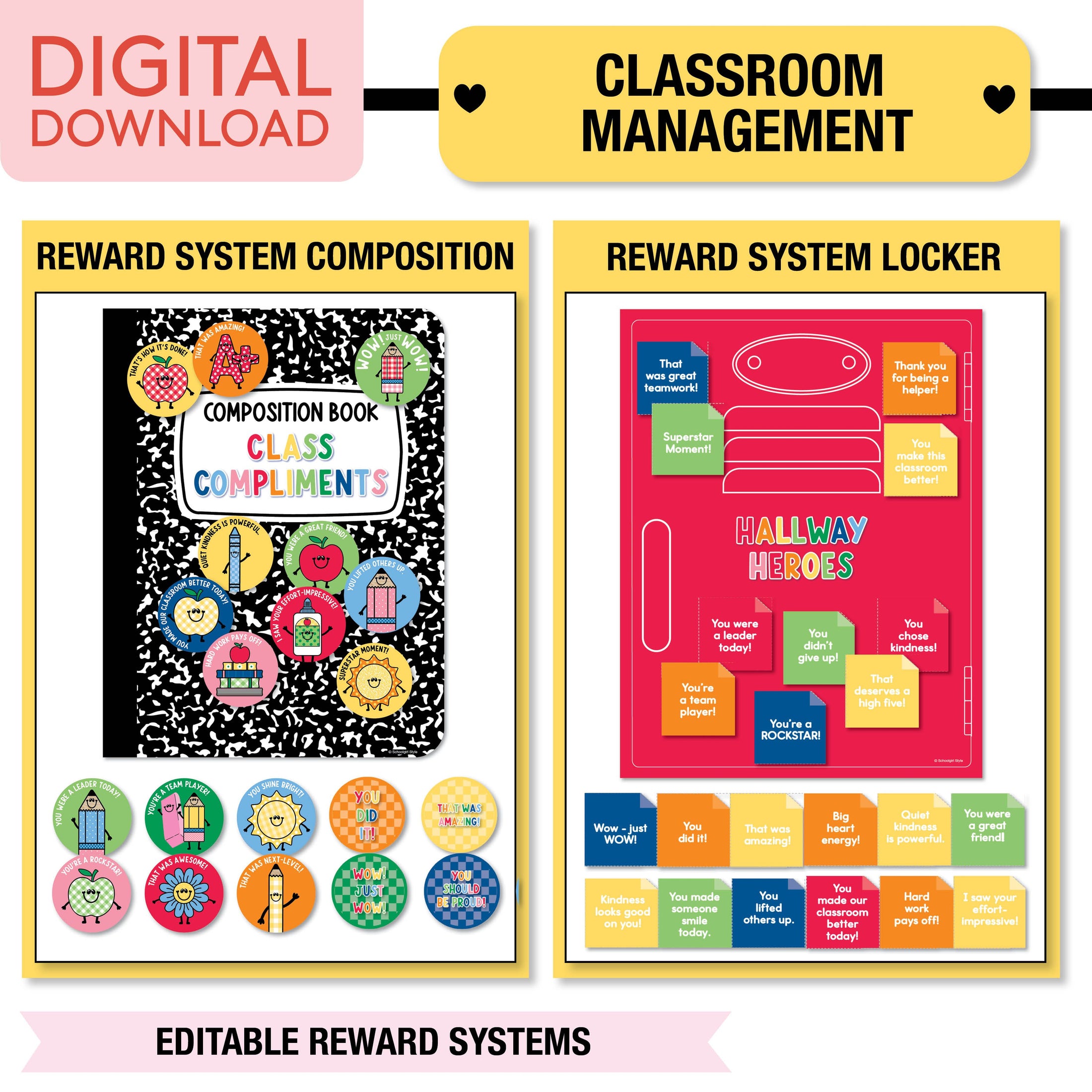 Printable Ultimate Classroom Management and Organization Bundle | 90s Teacher