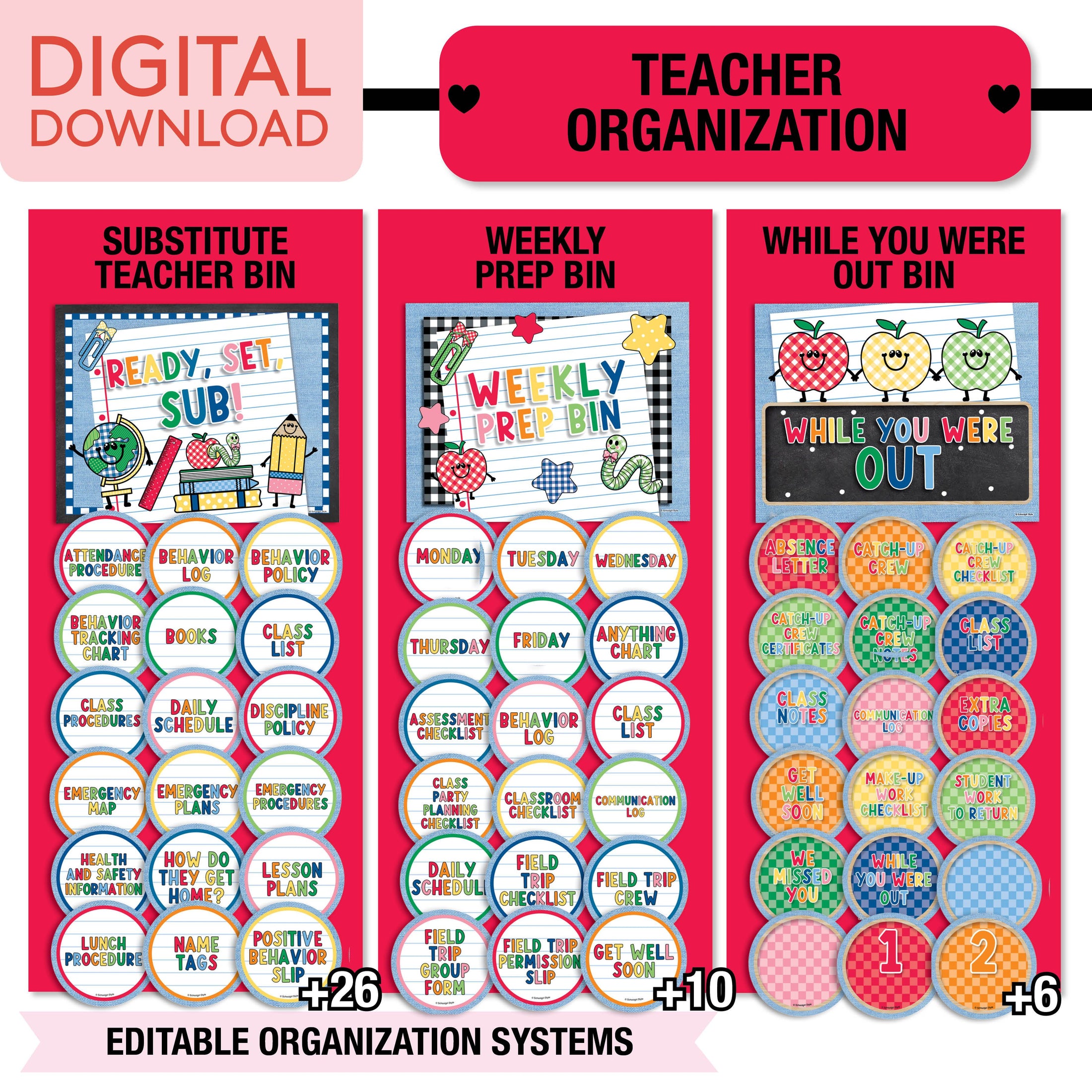 Printable Ultimate Classroom Management and Organization Bundle | 90s Teacher