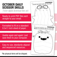 Load image into Gallery viewer, Printable Preschool October Scissor Skills Worksheets

