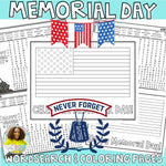 Memorial Day: Wordsearch & Coloring Sheet Set