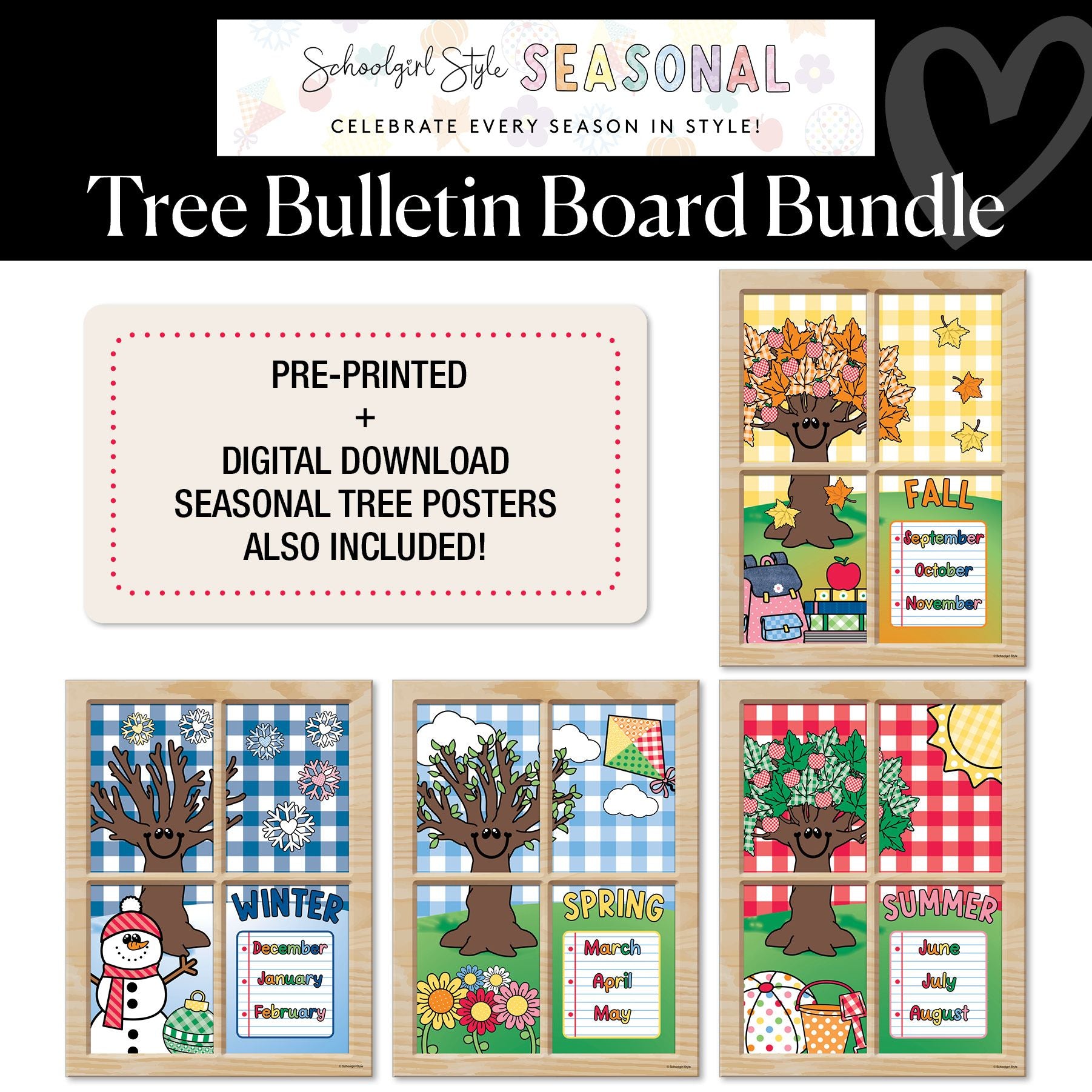 90s Teacher Tree Classroom Decor Bundle