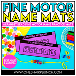 Editable Name Practice Fine Motor Name Activities Alphabet Beads Name Mats