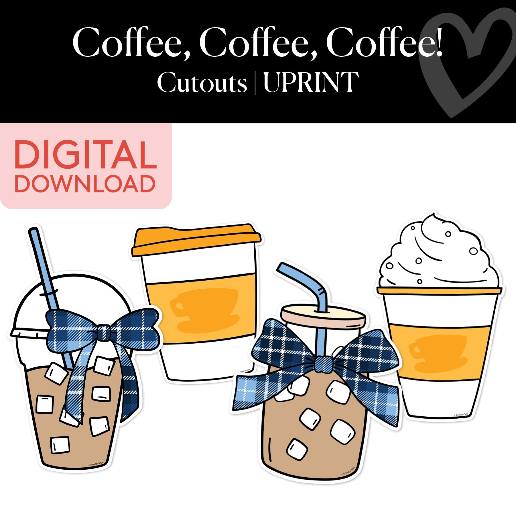 Coffee Cups | Fall Cutouts | Autumn In Stars Hollow 