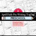 Load image into Gallery viewer, Printable Preschool April Daily Pre-Writing Tracing
