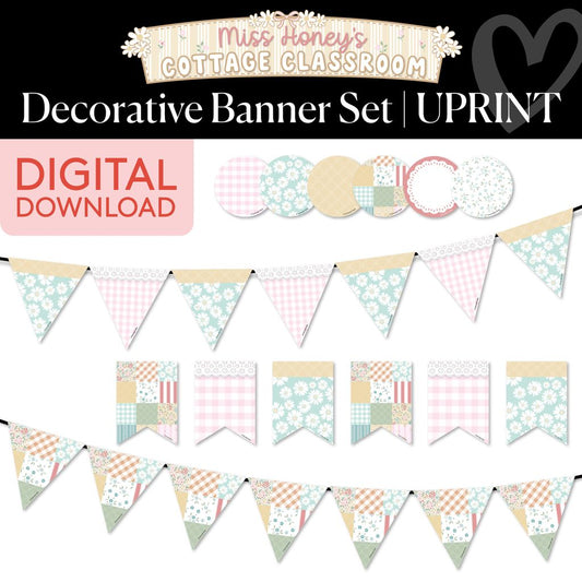 Printable Calming Decorative Banner Set | Miss Honey's Cottage Classroom