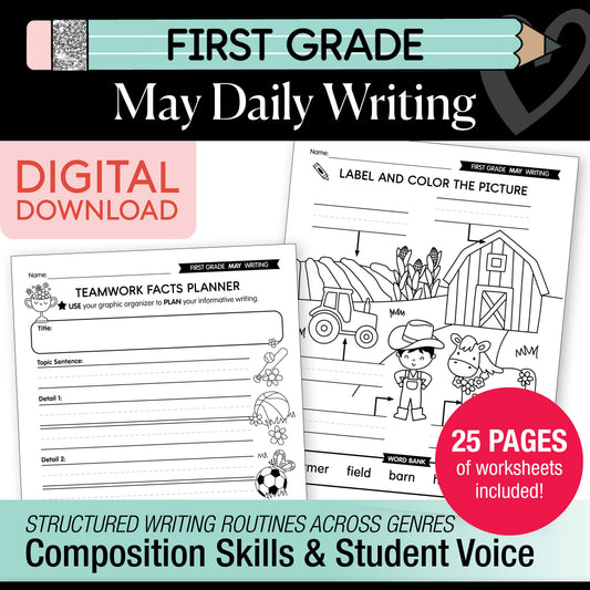 Printable First Grade May Daily Writing