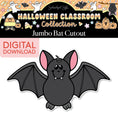 Load image into Gallery viewer, Printable Pastel Halloween Bat Jumbo Cutout
