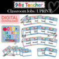 Load image into Gallery viewer, Printable Retro Editable Classroom Jobs Bulletin Board Set | 90s Teacher

