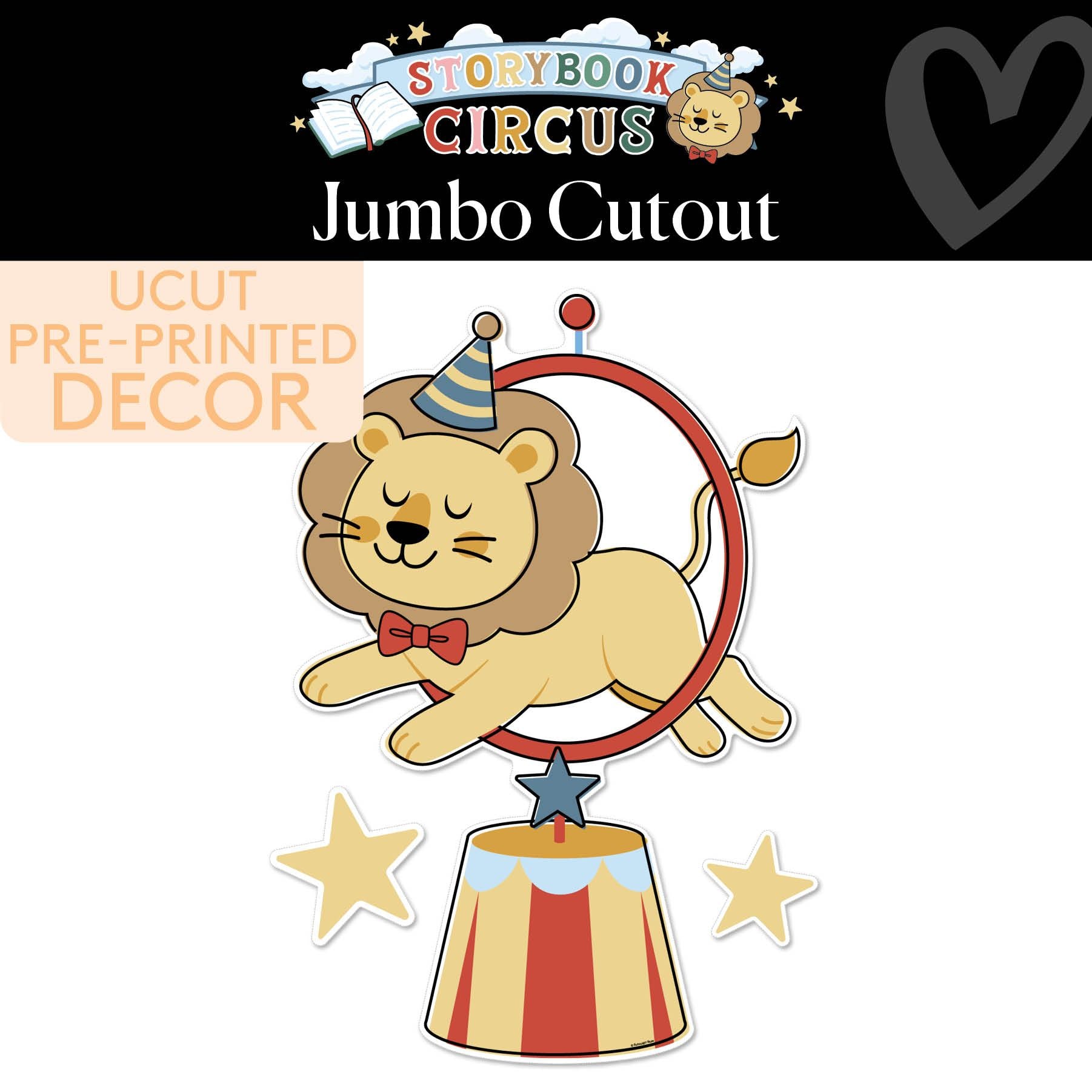 Lion Jumbo Cutout | Storybook Circus
