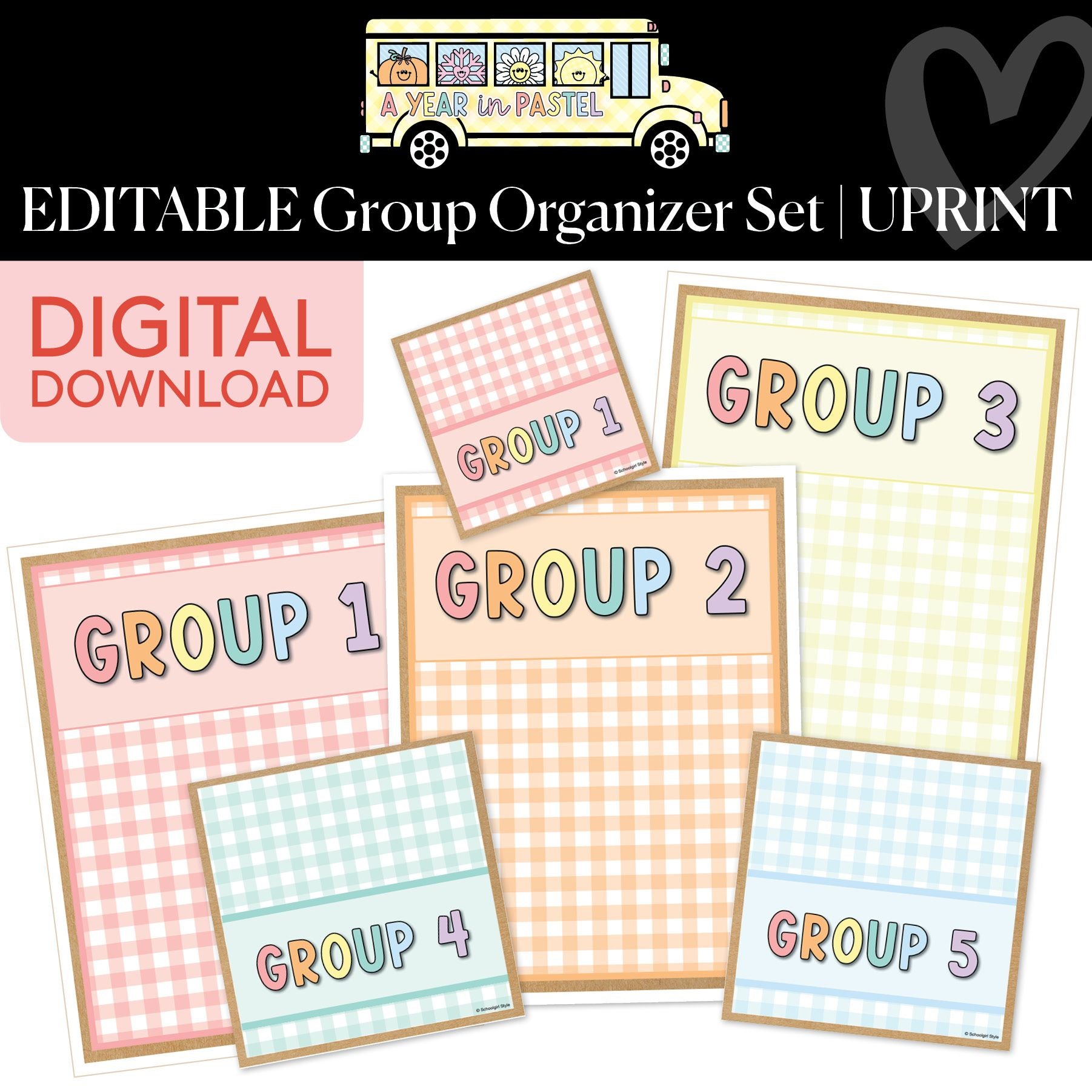Printable Editable Group Organizer Set | A Year In Pastel