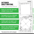 Load image into Gallery viewer, Printable First Grade October Daily Writing

