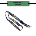 Load image into Gallery viewer, rainbow smiley face teacher lanyard
