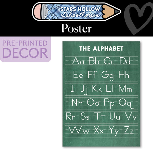Vintage Chalkboard Alphabet Poster | Stars Hollow Schoolhouse