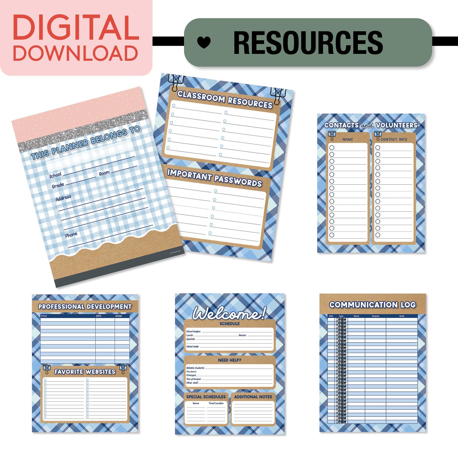 Printable Teacher Planner | Stars Hollow Schoolhouse