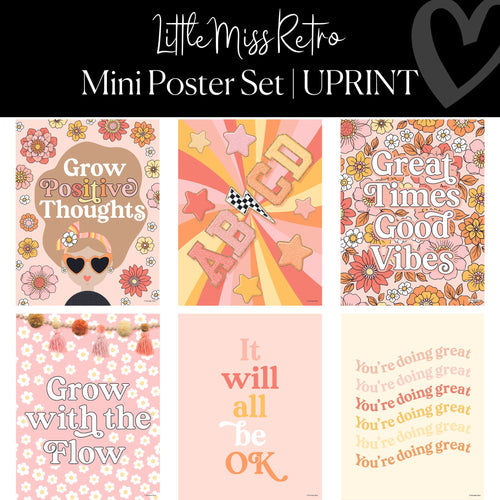 Printable Classroom Poster Classroom Decor Little Miss Retro by UPRINT