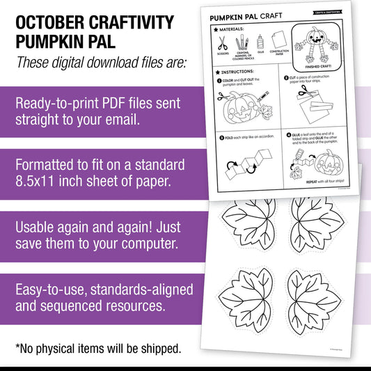 Printable Pumpkin Pal Craft