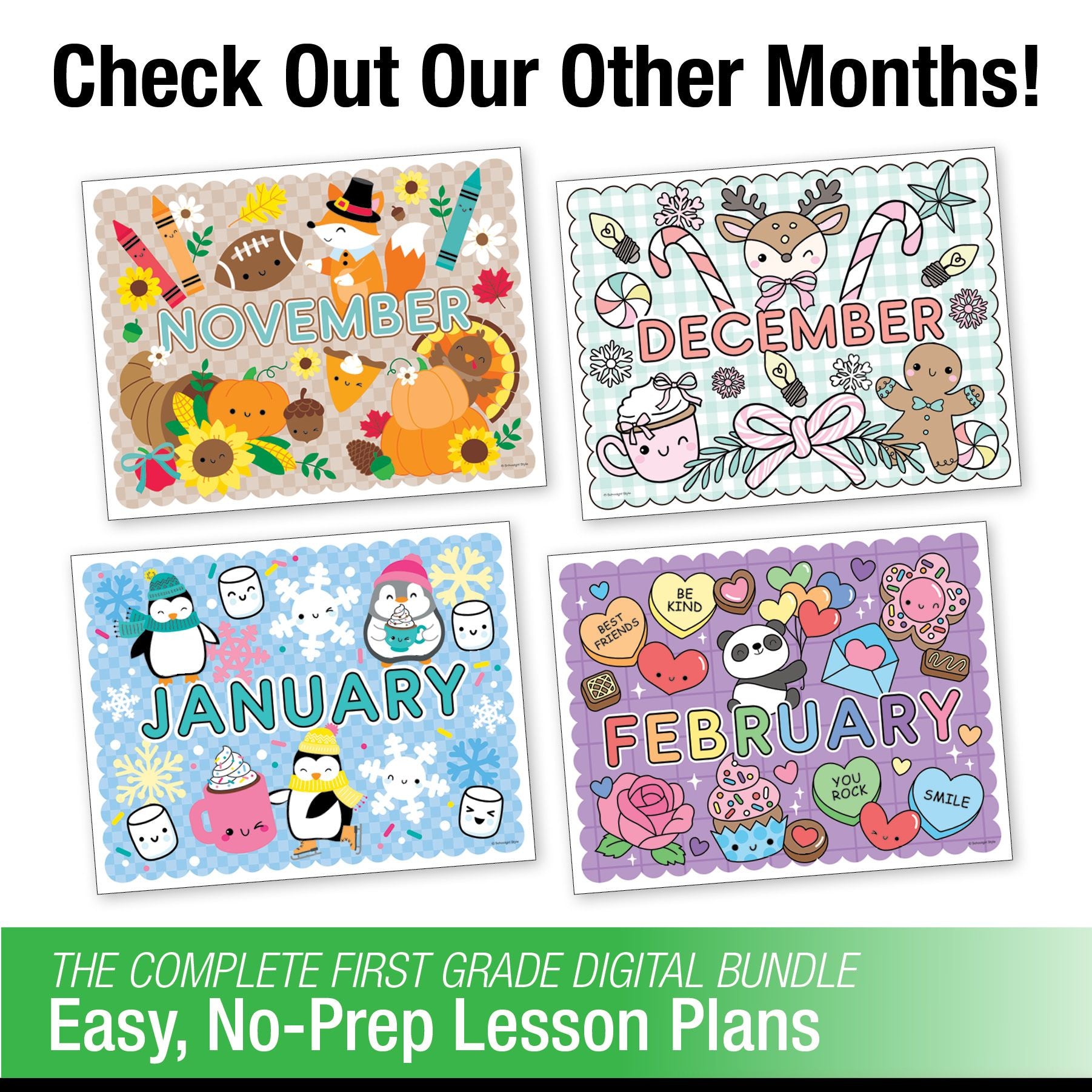 Printable First Grade October Thematic Unit Bundle