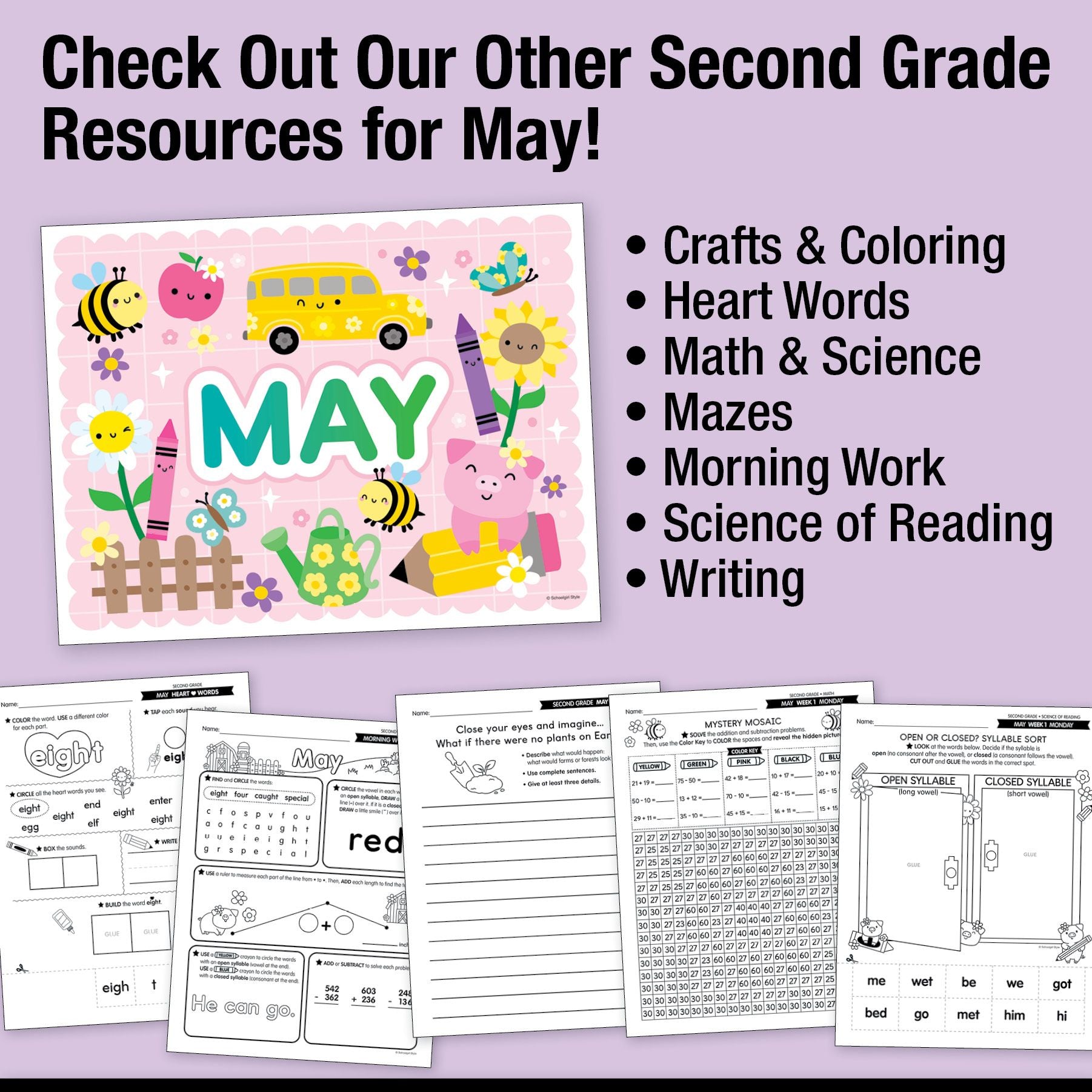 Printable Second Grade May Daily Reading
