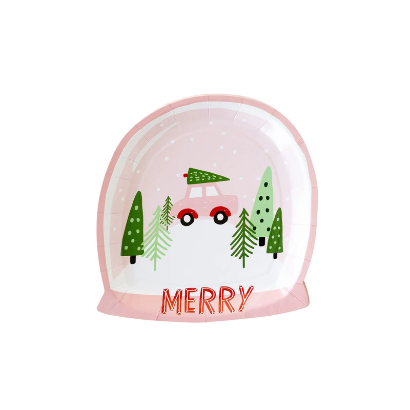 Snowglobe Paper Plate | Christmas | Paper Goods | Schoolgirl Style